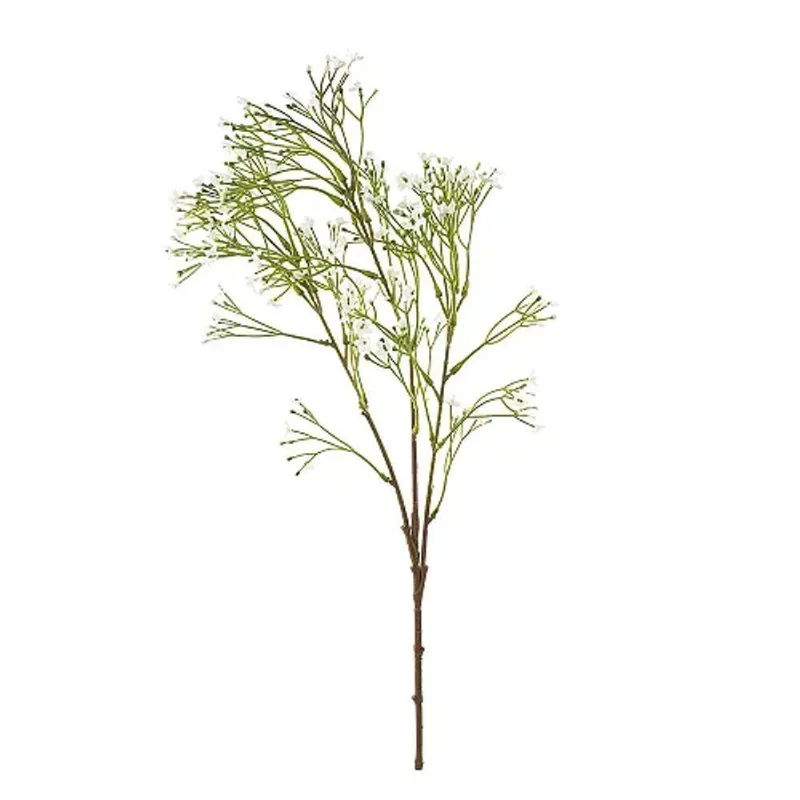 Flores Decorativas Permanentes - Wallflower X36 72cm Branco - 6 Hastes
