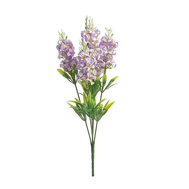 Flores Decorativas Permanentes - Buquê Trilio X5 35cm Violeta - 6 Buquês