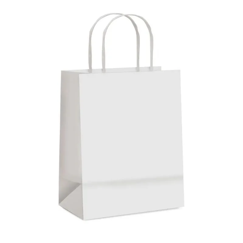 Sacola De Papel Pp 16x12x7cm Liso Branco - 10 Un