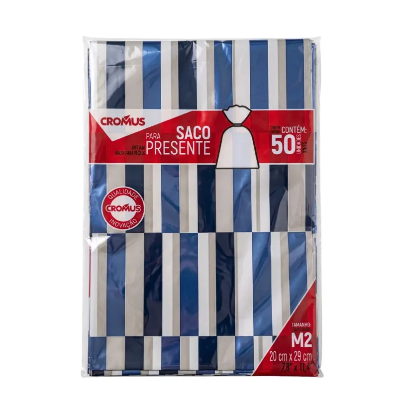 Saco Presente Cromus 20x29cm M2 Richard com 50 Unidades