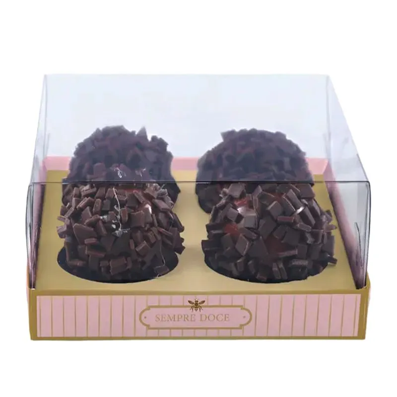 Caixa Para 4 Brigadeiros Prestige Cristal Imperial Rosa 10 Unidades CROMUS