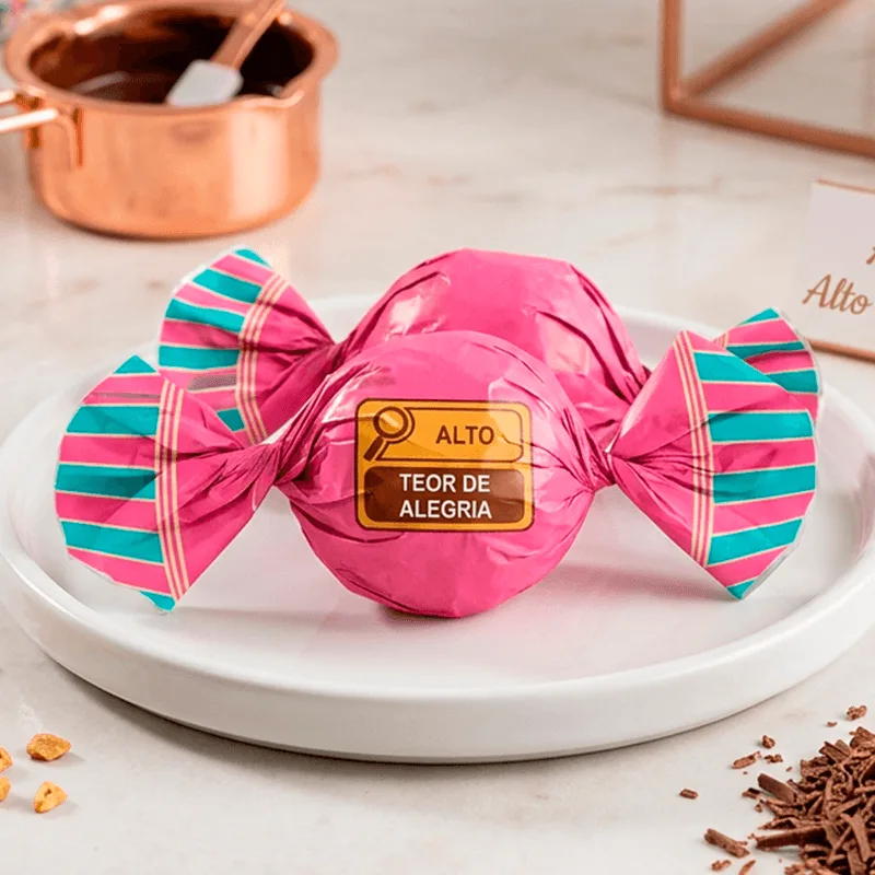 Embalagem Para Trufas e Bombons Teor de Alegria 14,5X15,5cm 100 Unidades CROMUS EMB ALUM P.TRUFA TEOR DE ALEGRIA 14,5X15,5CM 100UN 12500269 CROMUS