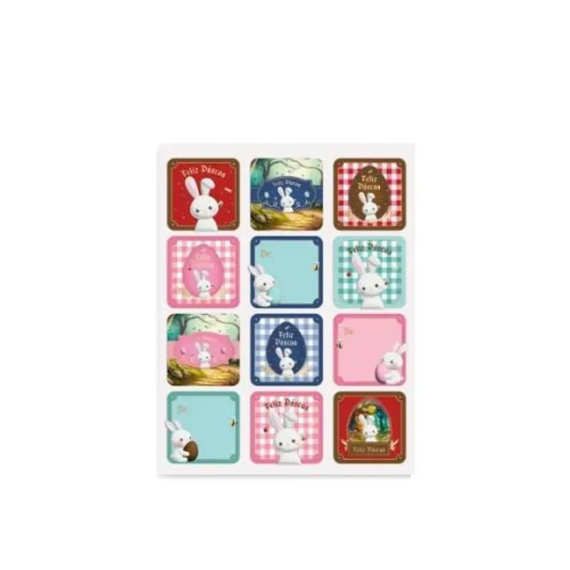 Etiquetas Decorativas 02 Folhas Com 12 Unidades Cada Cromus