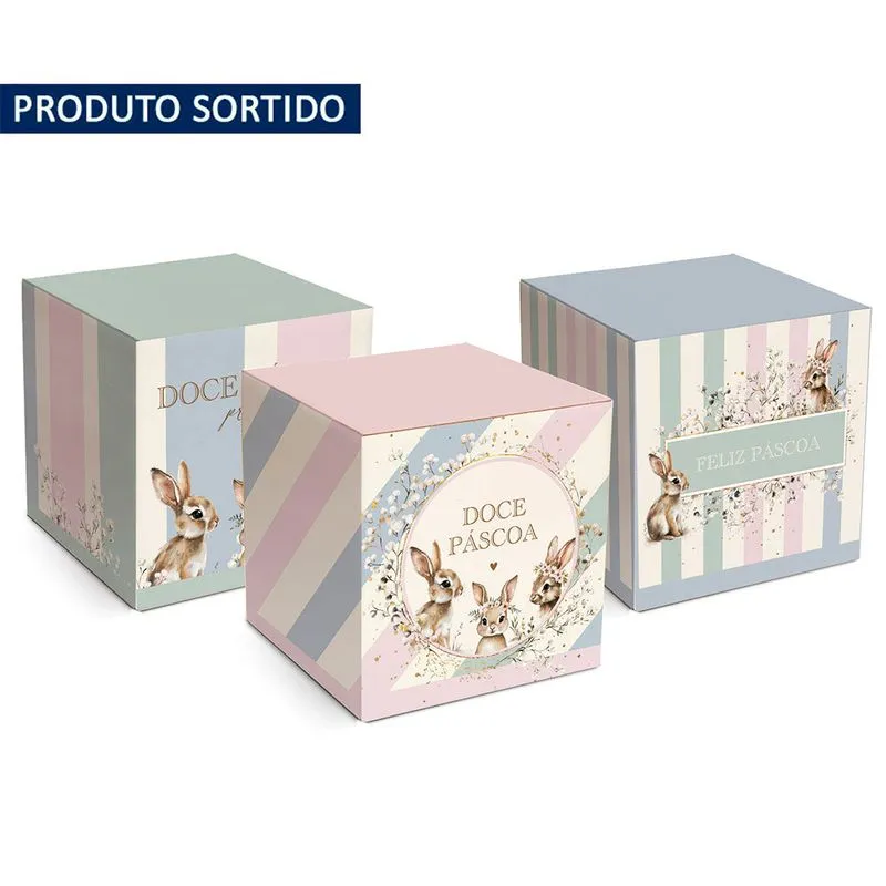 Caixa Cubo Pop Doce Páscoa 9x9x9cm Sortida Un - Cromus