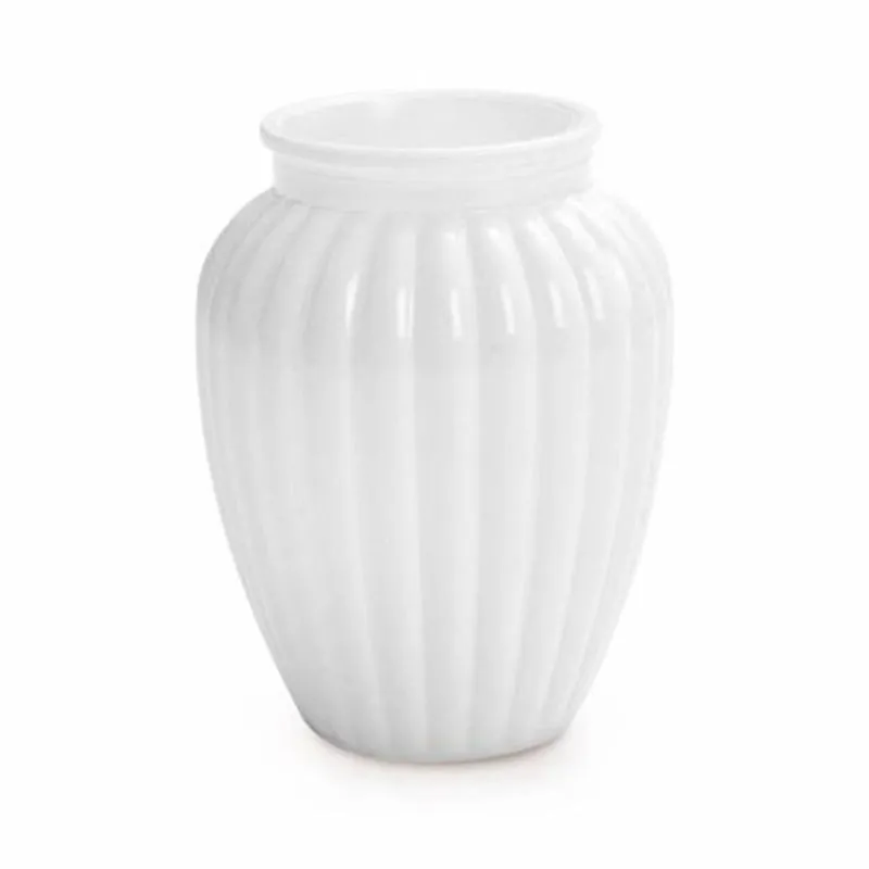 Cromus Casamento Clássico - Vaso Oval Pequeno Branco 03 unidades