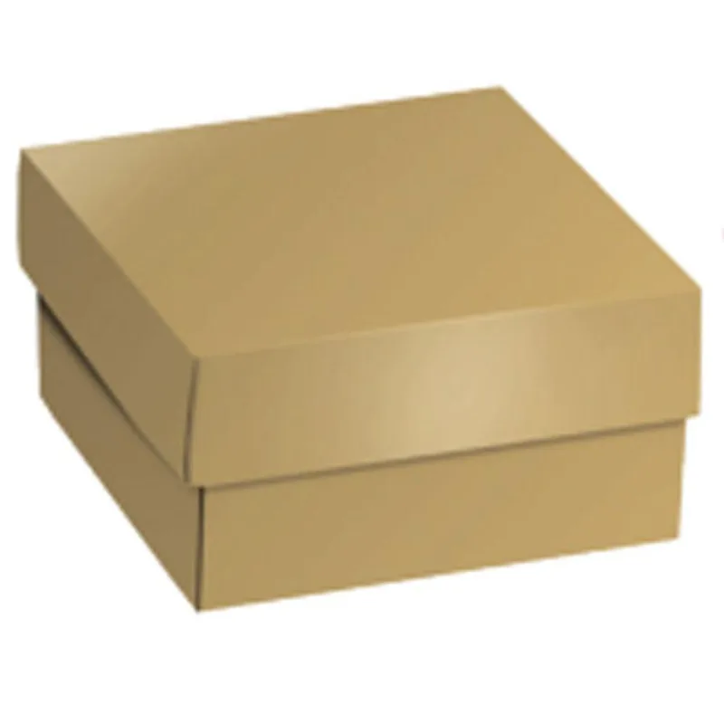 Kit Mini Caixa Quadrada Glam Gold P 6,5x6,5x3,5cm - 50 Un