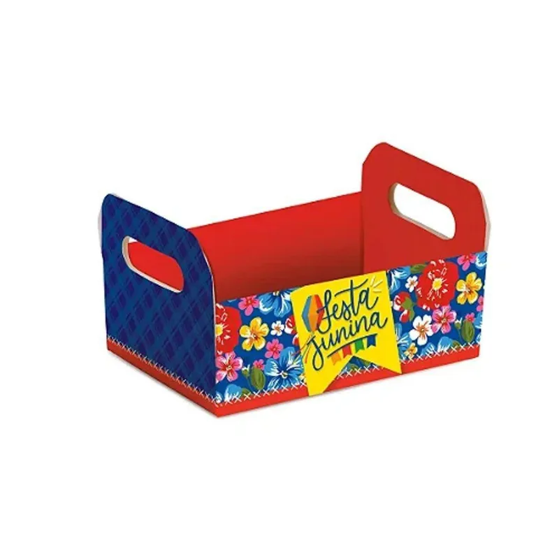 Caixote De Cartão Arraiá Bão Demais Mini 13,2x9x6,5cm - 10 Un