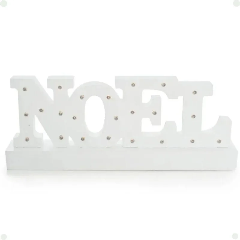 Luminoso Noel Branco com 23 Leds Branco Cromus