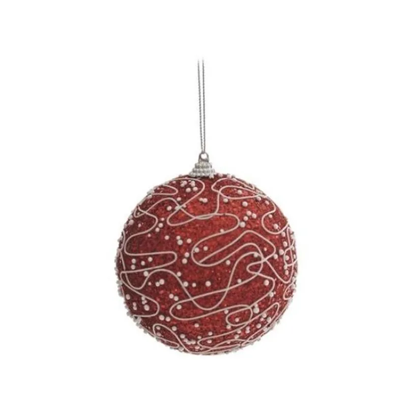 Bola com Rabisco Vermelho 10 cm