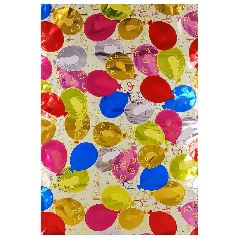 Saco P/ Presente Balões 30x44cm em Plástico Cromus