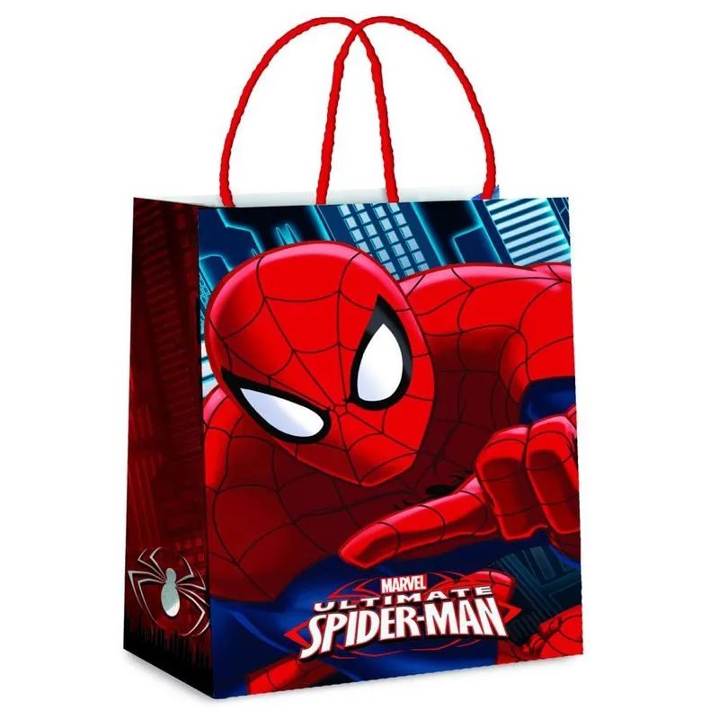 Sacola para Presente Homem-Aranha Médio Cromus Papel Couché