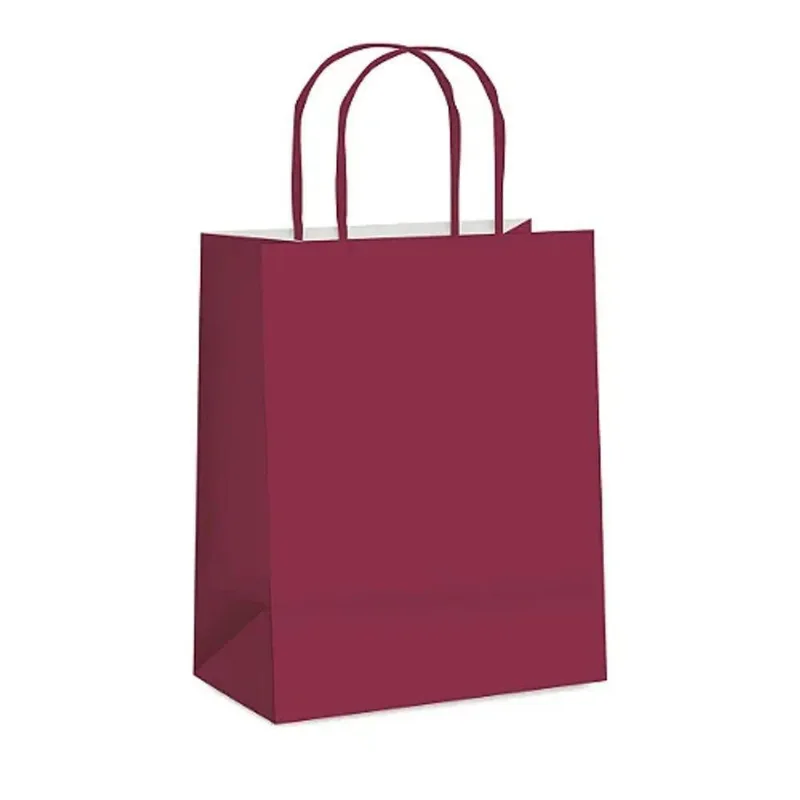 Kit Sacola De Papel Marsala G 32x26,5x13cm - 10 Un