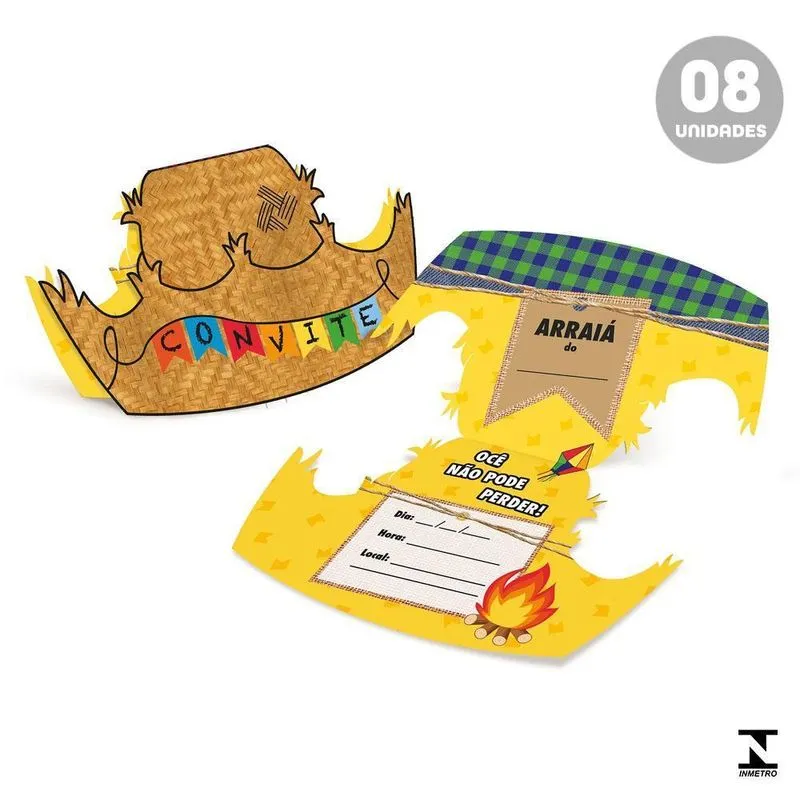 Convite Para Arraia Festa Junina Com 8 Unidades Cromus