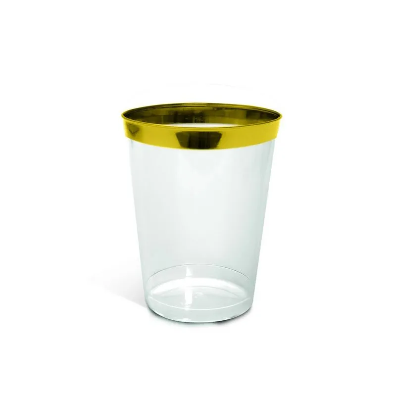 6 Copo Ouro 200ml Decoração Festas
