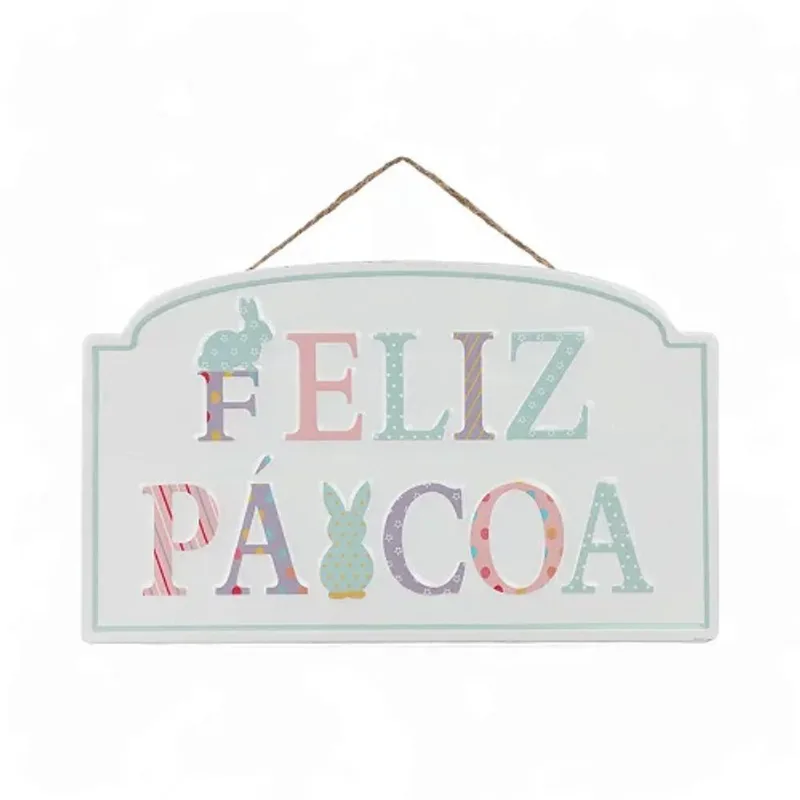 Quadro Decorativo Feliz Páscoa Para Pendurar Clr - 1 Un
