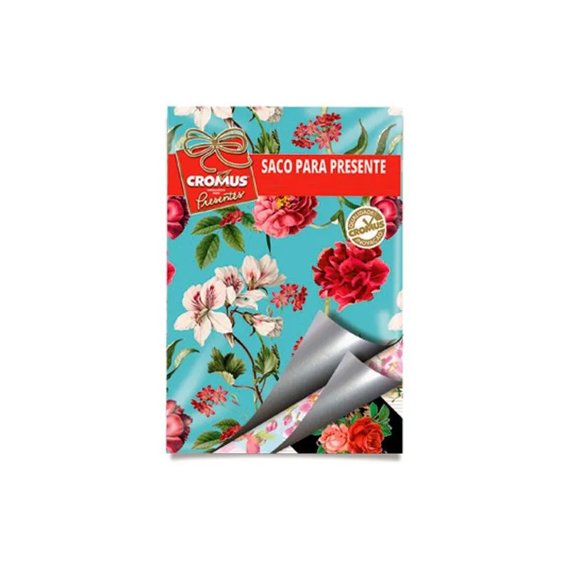 Saco Metalizado Feminino 25x37cm Cromus Estampas Sortidas