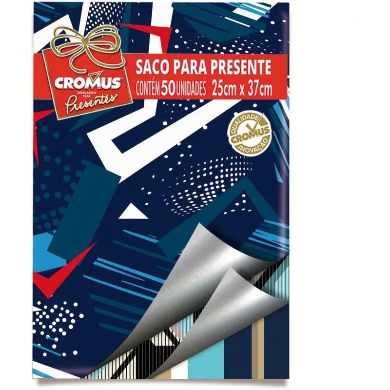 Saco Metalizado 20X30Cm Masculino Sortido 20X29Cm