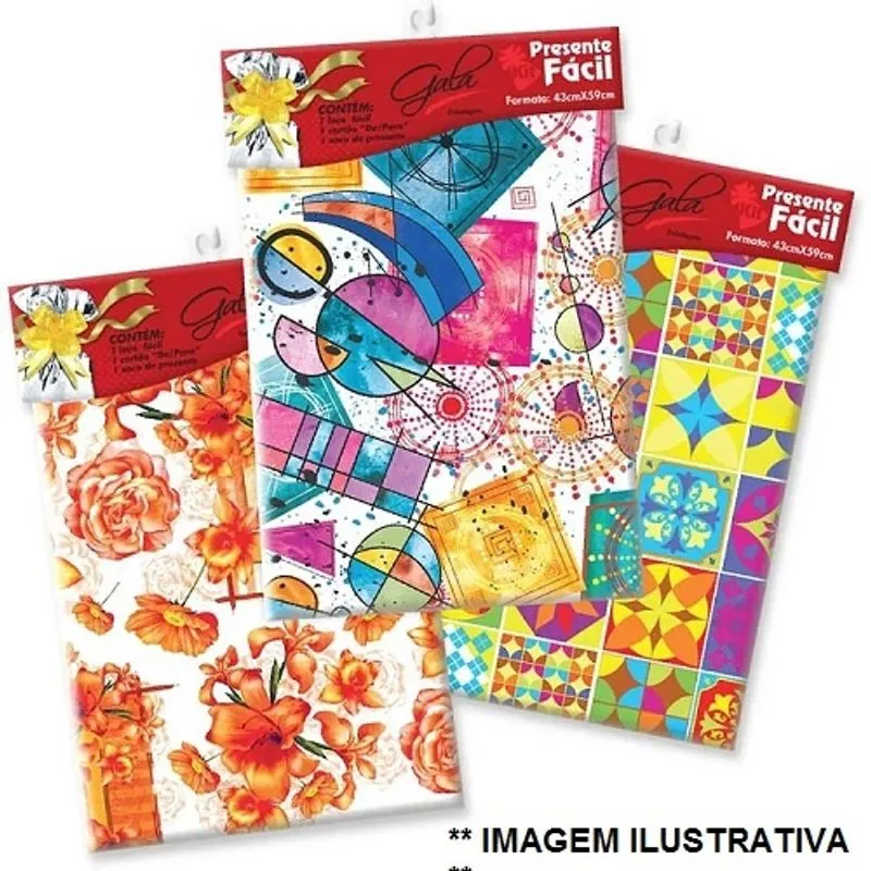 Saco para presente metalizado cromus 20 x 29cm C/50un - infantil sortido