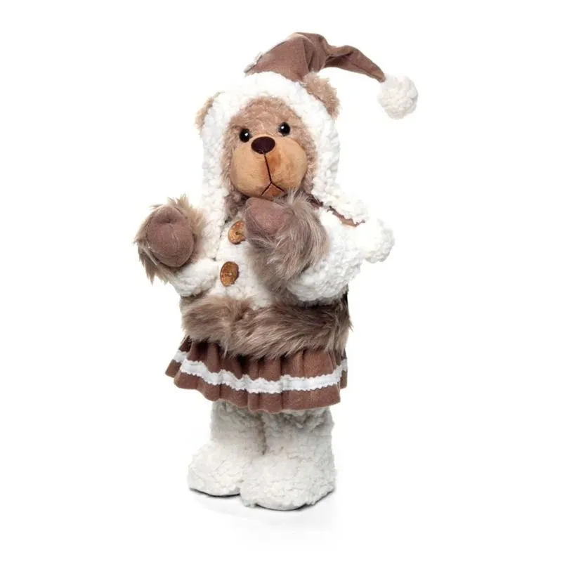 Urso Decoração Natal 37 Cm Marrom