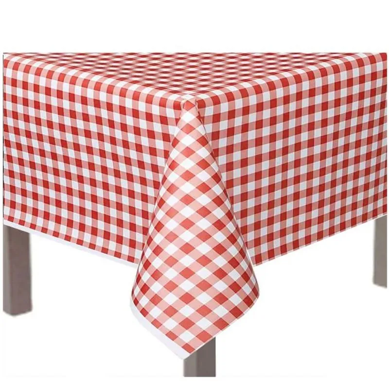 Toalha de Mesa Xadrez Vermelha