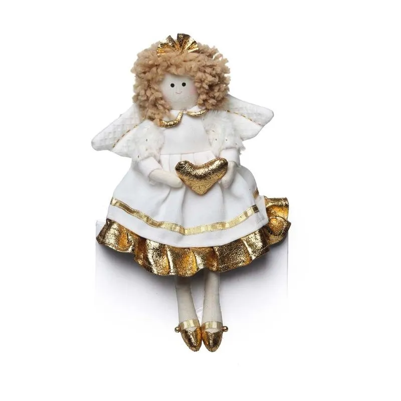 Anjo Decoração De Natal Dourado