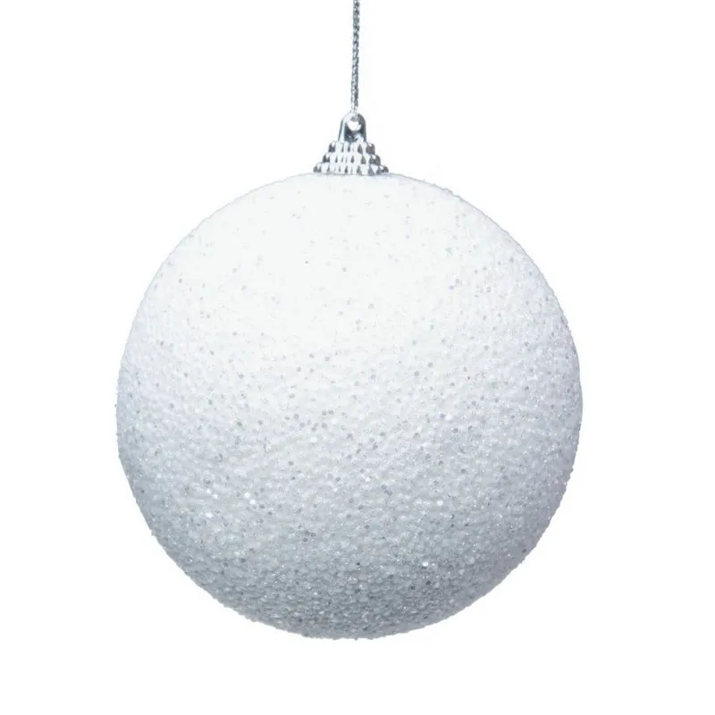 Bolas De Natal 6 Pçs 10Cm Branco