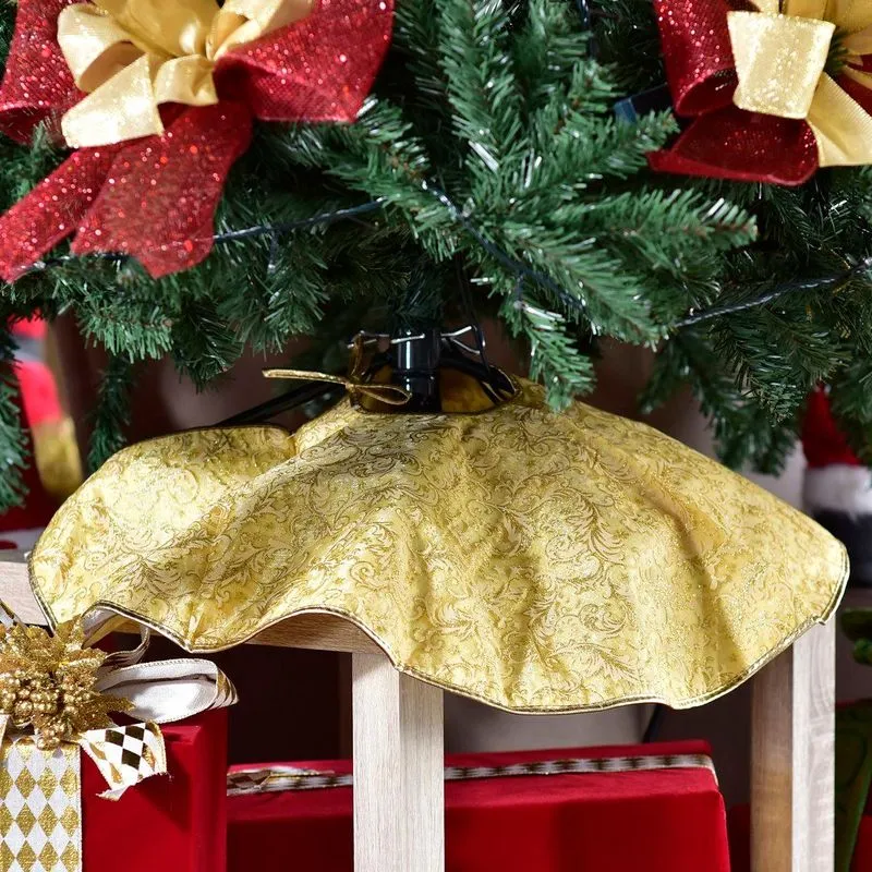 Saia de Árvore de Natal Dourada