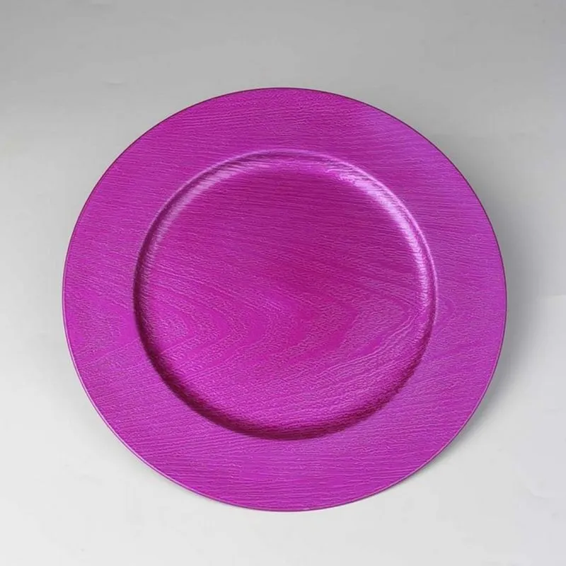 Sousplat Efeito Madeira 33Cm Rosa