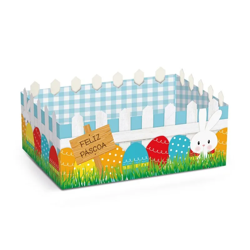 Cesta Cerquinha Páscoa Alegria 14x9x4cm - Cromus