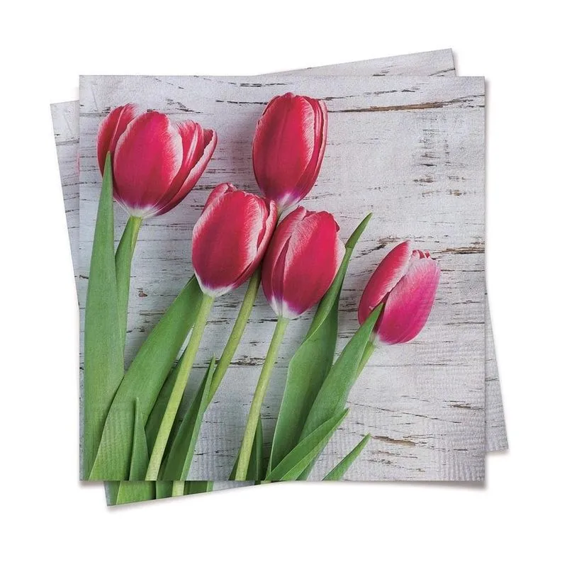 Guardanapo 33x33 Tulipas