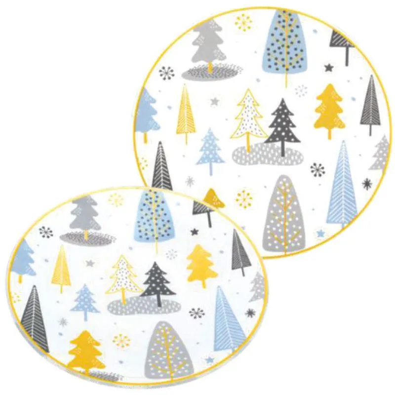 Prato Sobremesa Vidro 21cm Natal Escandinavo (9505009)