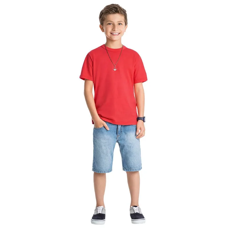 Camiseta Infantil Masculina Kyly Meia Malha 107628.40012.14