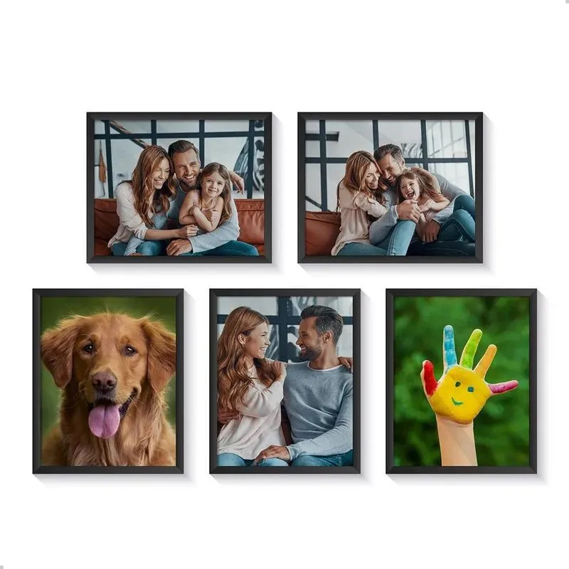 3x Kit 5 Porta Retrato 20x25 Molduras De Parede Foto Decorat