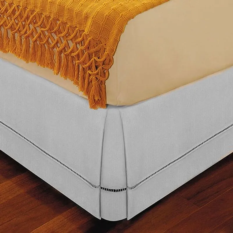 Saia para Cama Box Solteirão Branco 97cm x 203cm x 36cm - bf Colchões
