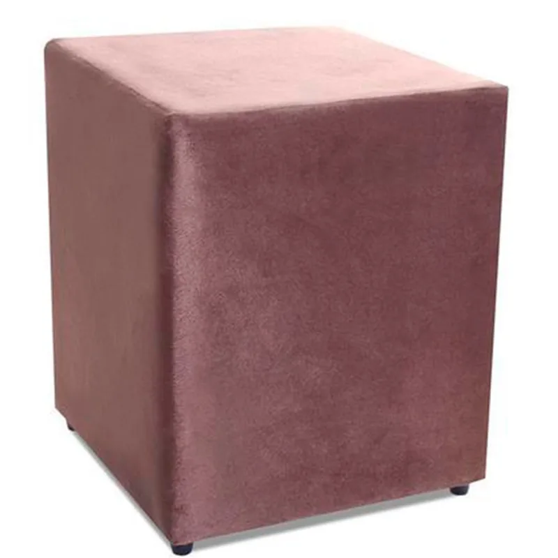 Puff Quadrado Suede Marrom 35x35cm Decorativo bf Colchões