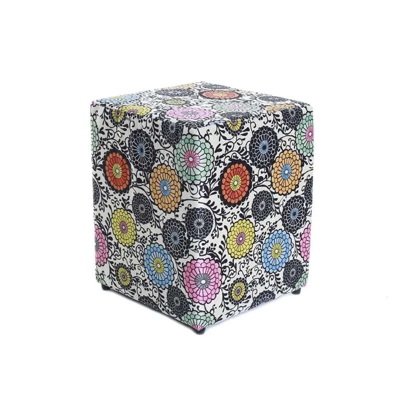 Puff Quadrado 35x35x45cm Decorativo Estampado BF Colchões