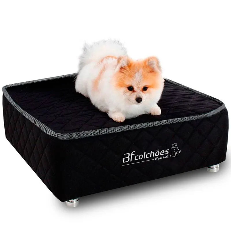 Cama Box Caminha Pet Cachorros e Gatos Luxo + Lençol Impermeável Bf Colchões