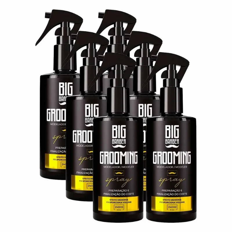 Kit 6x Grooming Modelador Barba Cabelo Bigode Big Barber