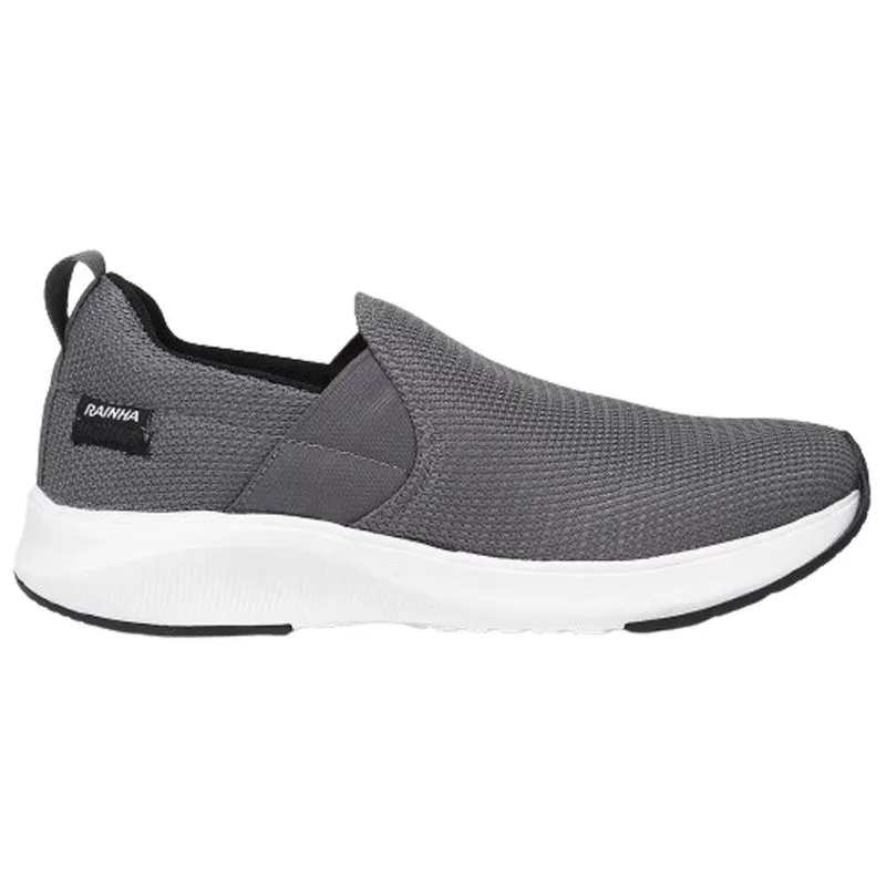 Tênis Rainha Slip On Back Masculino - Cinza e Preto