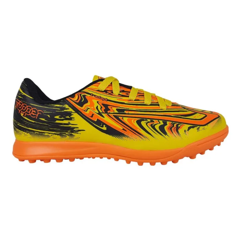 Chuteira Society Topper Strike V Infantil 36 / Amarelo/Laranja