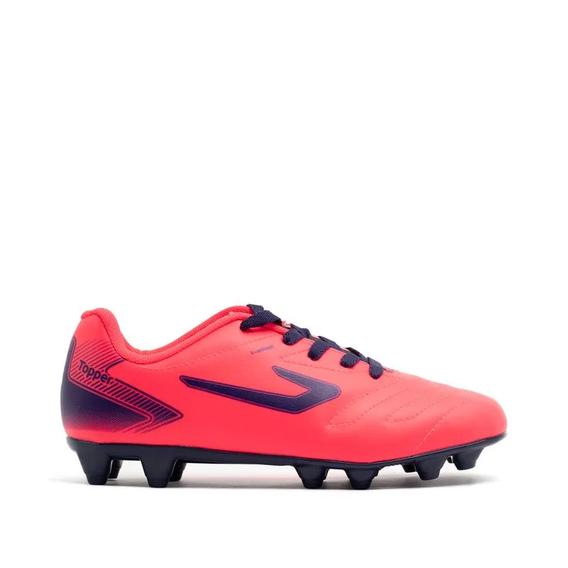 Chuteira Campo Feminina Topper Cup VII Pink/marinho - 36