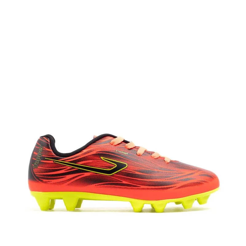 Chuteira Campo Infantil Topper Slick V Coral/preto - 33