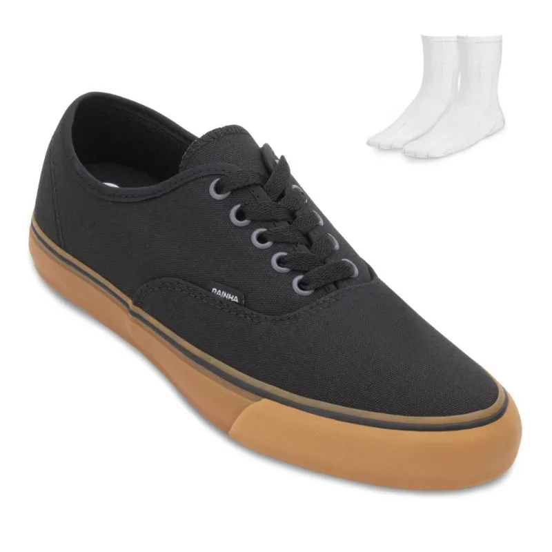 Tênis Rainha Mont Car V e Meia RN24 40 / Preto/Caramelo