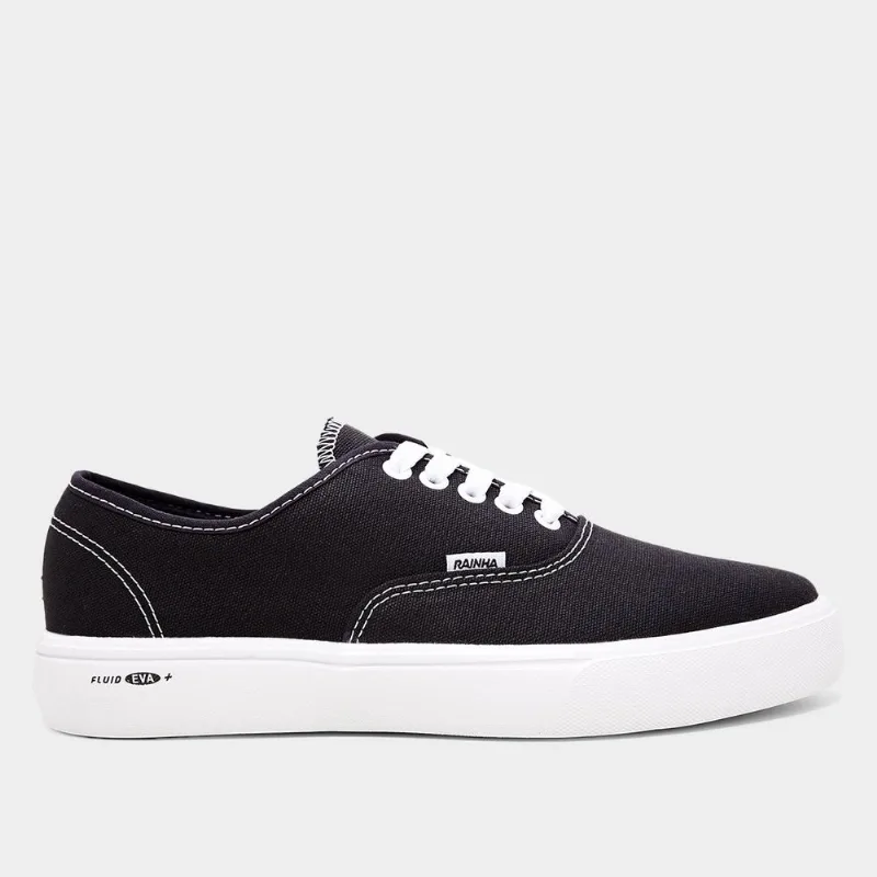 Tênis Rainha Mont Car Comfort Unissex - Unissex - Preto+Branco