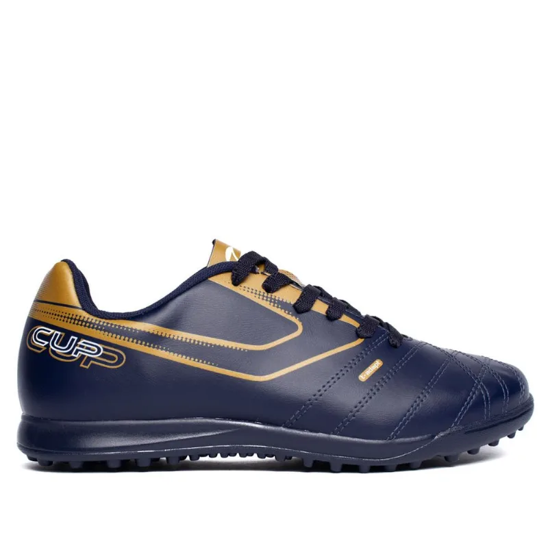 Chuteira Masculina Society Topper Cup Viii T-Adapt Marinho/Dourado - 44