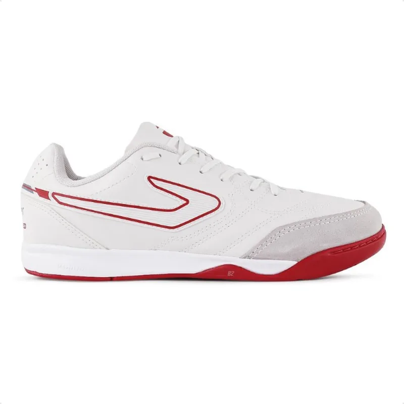 Chuteira Futsal Topper Maestro Club V Masculina 44 / Branco / Vermelho