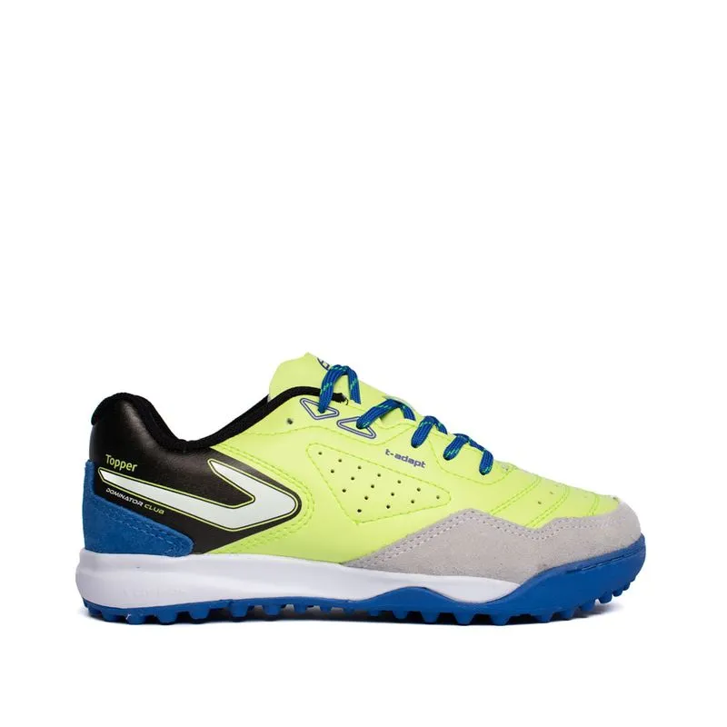 Chuteira Society Infantil Topper Dominator Verde Claro/Azul - 34
