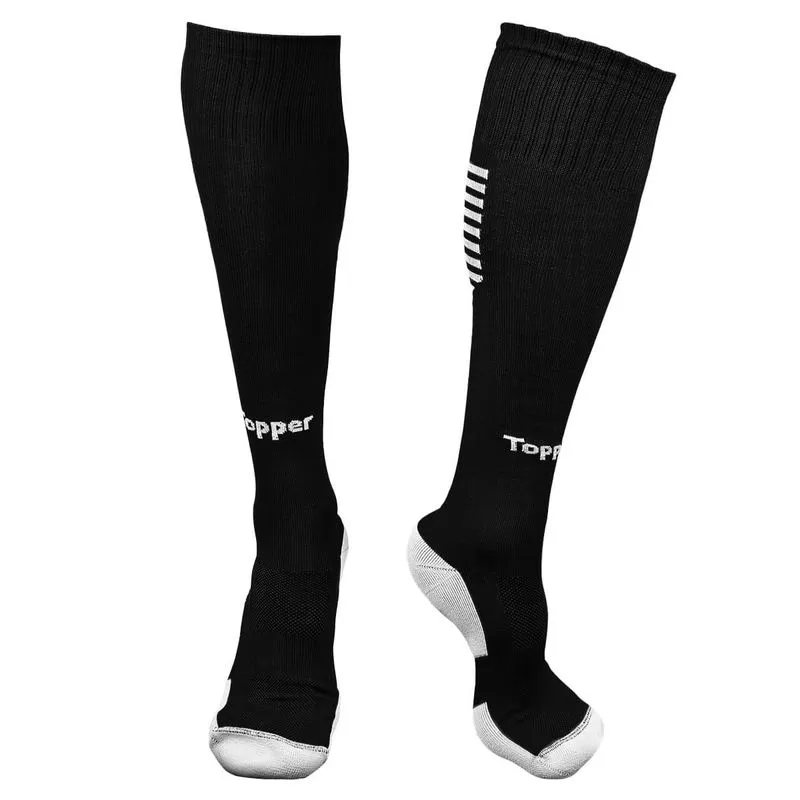 Meião Topper Boleiro Futebol Preto 39-44 Conforto