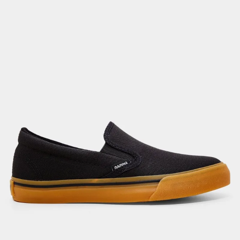 Slip On Infantil Rainha IV - Menino - Preto+Bege
