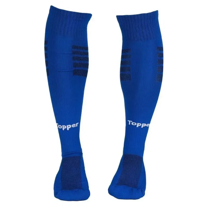 Meião Infantil Topper Futebol Cup Cano Longo Azul/Branco - M